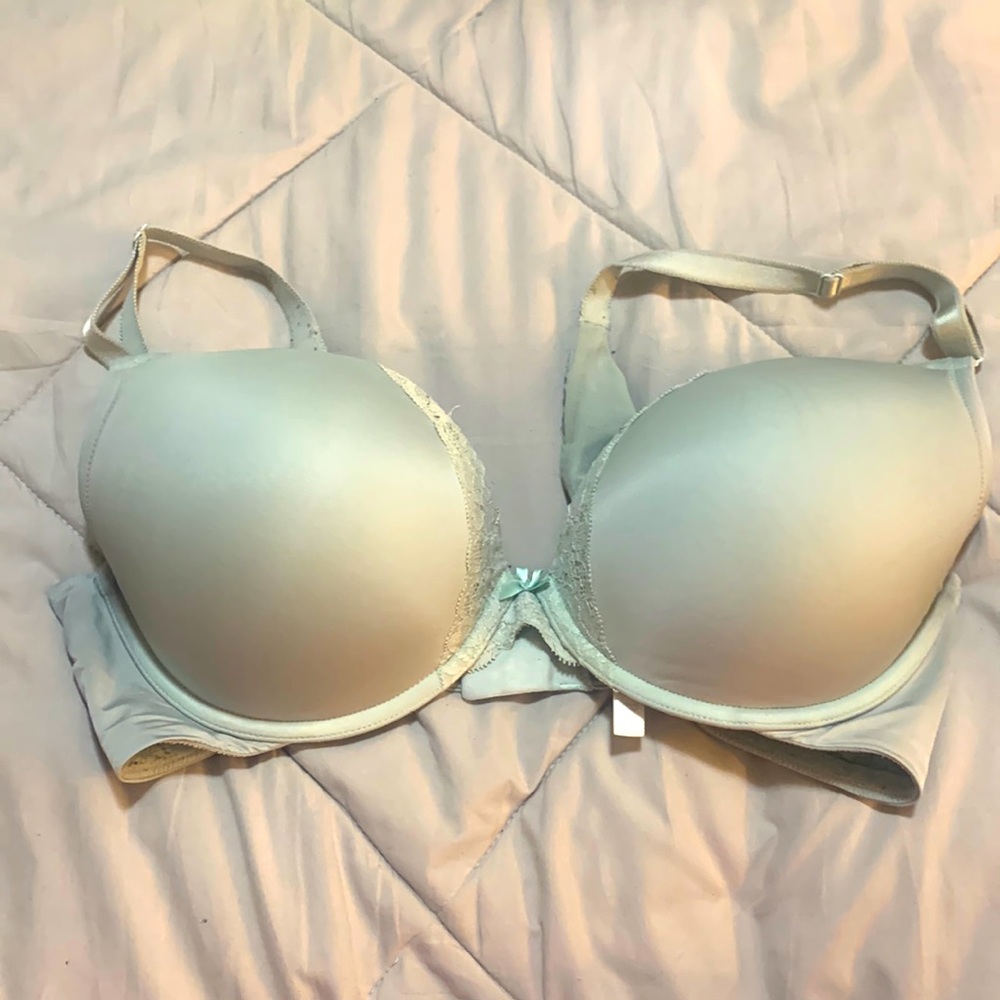 MINT BLUE 360° BACK SMOOTHING™ PUSH-UP PLUNGE BRA 40DD